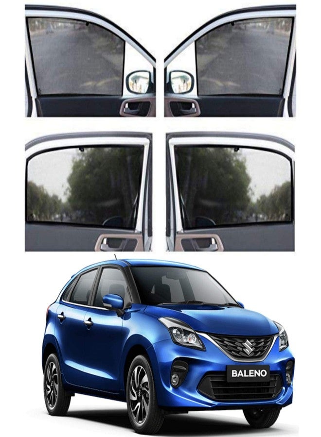 DS ENTERPRISE Car Window Sun Shade/Curtain for Maruti Suzuki Baleno All Models - Black Color (Pack of 4) - Image 2