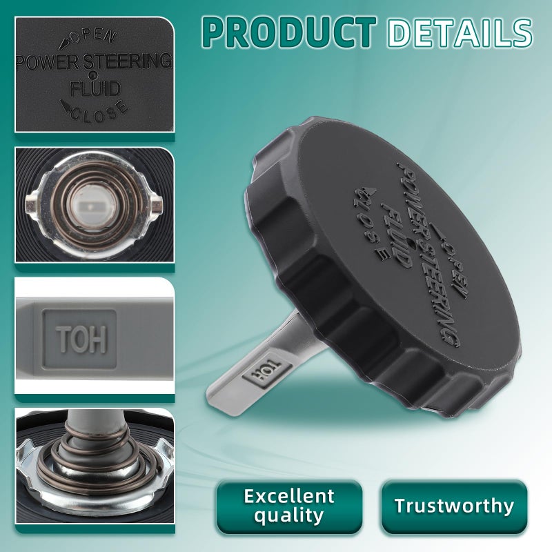 AUTOKAY Power Steering Reservoir Cap Fits for Toyota 1995-2018 Tacoma 1988-1997 Corolla 1990-2000 4Runner 1991-1992 Land Cruiser 1989-1995 Pickup 1993-1998 T100 - Image 3