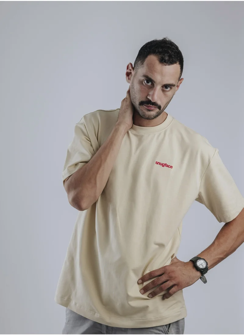 سناج فيس Snugcace The Strap Oversized Tshirts, Beige, SF15-5BEI-M