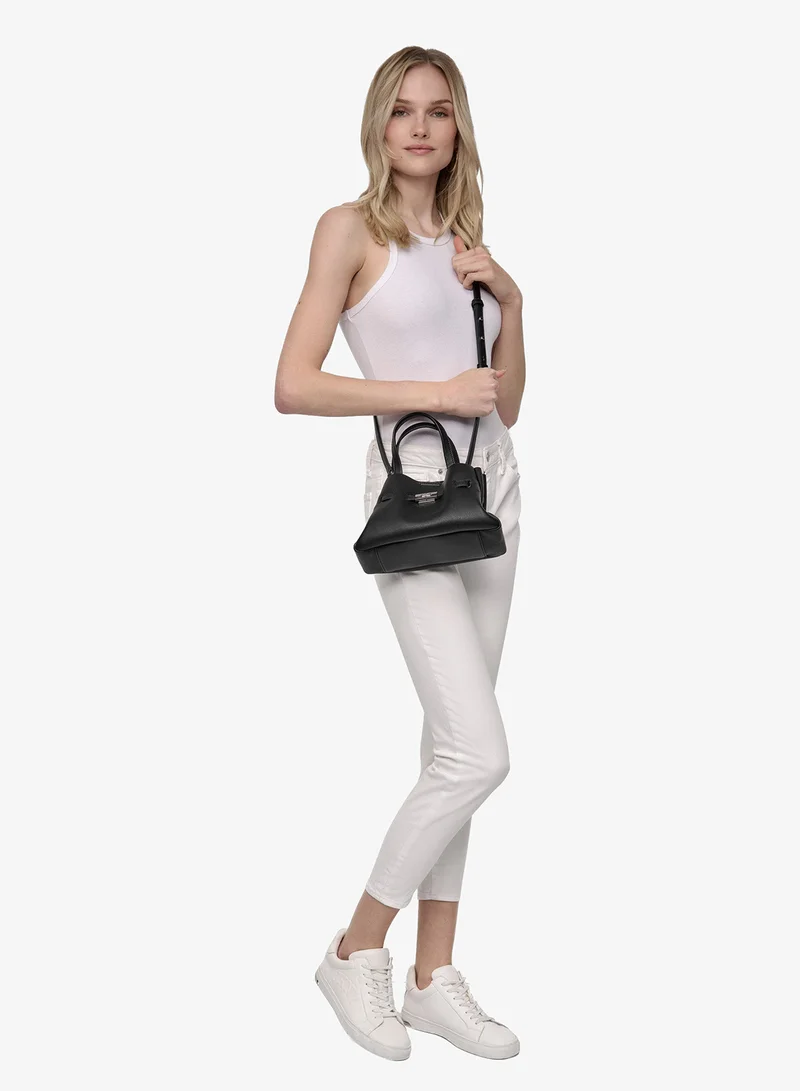 DKNY black/silver Bryar Small Satchel Bag for Women | Best Price UAE