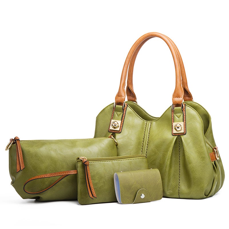 2026 New Retro Multi-Size Bag Set - European Style Handbag, Shoulder Bag & Crossbody Bag - Wholesale Factory Direct