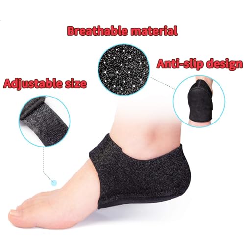 Obtheleg Heel Pad Breathable Gel Heel Cups Heel Pain Relief Foot Care Products Foot Support for Men Women (L size) - Image 4