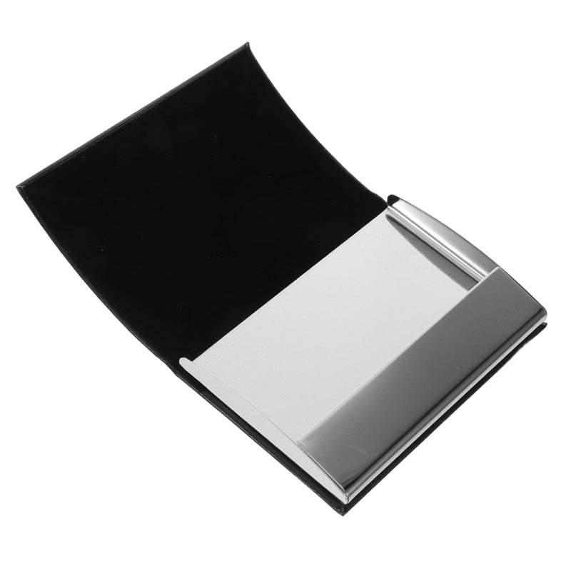 Magnetic Leather Business Card Holder Case for Office Meetings and Professional Use - Image 2