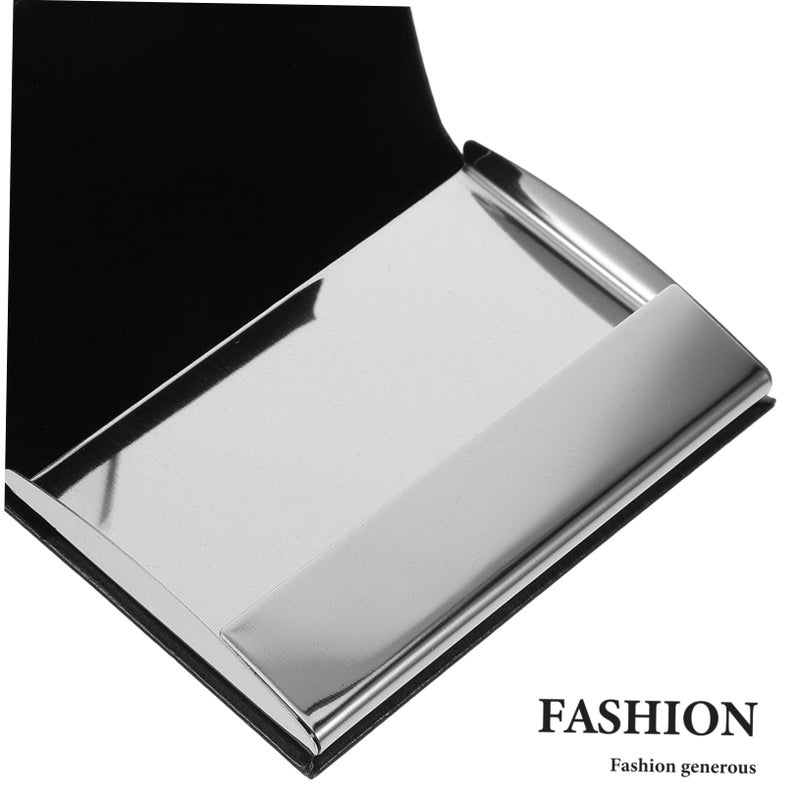 Magnetic Leather Business Card Holder Case for Office Meetings and Professional Use - Image 5