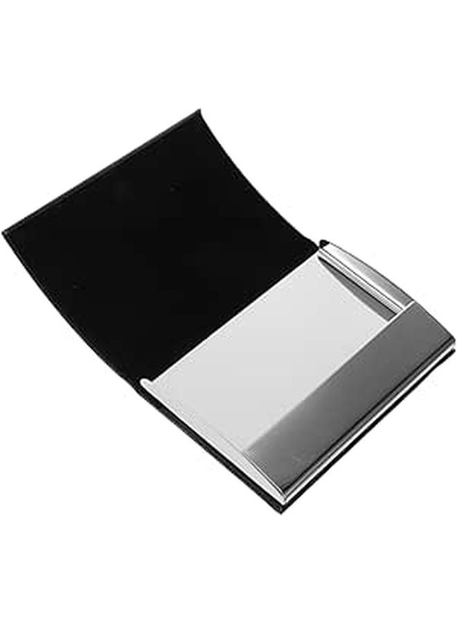 Magnetic Leather Business Card Holder Case for Office Meetings and Professional Use - Image 1
