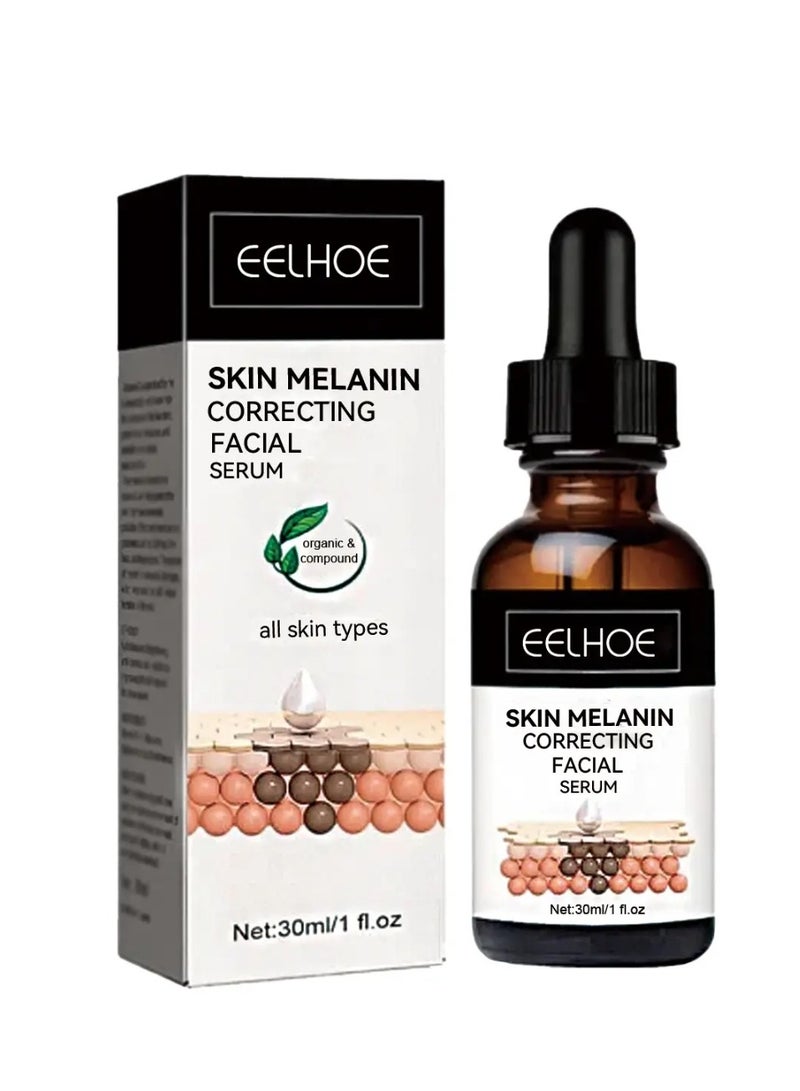 EELHOE سيروم تصحيح الميلانين للوجه للعناية بالبشرة مرطب إصلاح سيروم مصحح بقع داكنة مزيل الميلانين جوهر الوجه للعناية بالبشرة سيروم إصلاح فيتامين سي 30 مل - Image 1