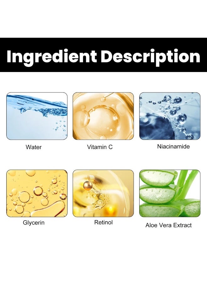 EELHOE سيروم تصحيح الميلانين للوجه للعناية بالبشرة مرطب إصلاح سيروم مصحح بقع داكنة مزيل الميلانين جوهر الوجه للعناية بالبشرة سيروم إصلاح فيتامين سي 30 مل - Image 5