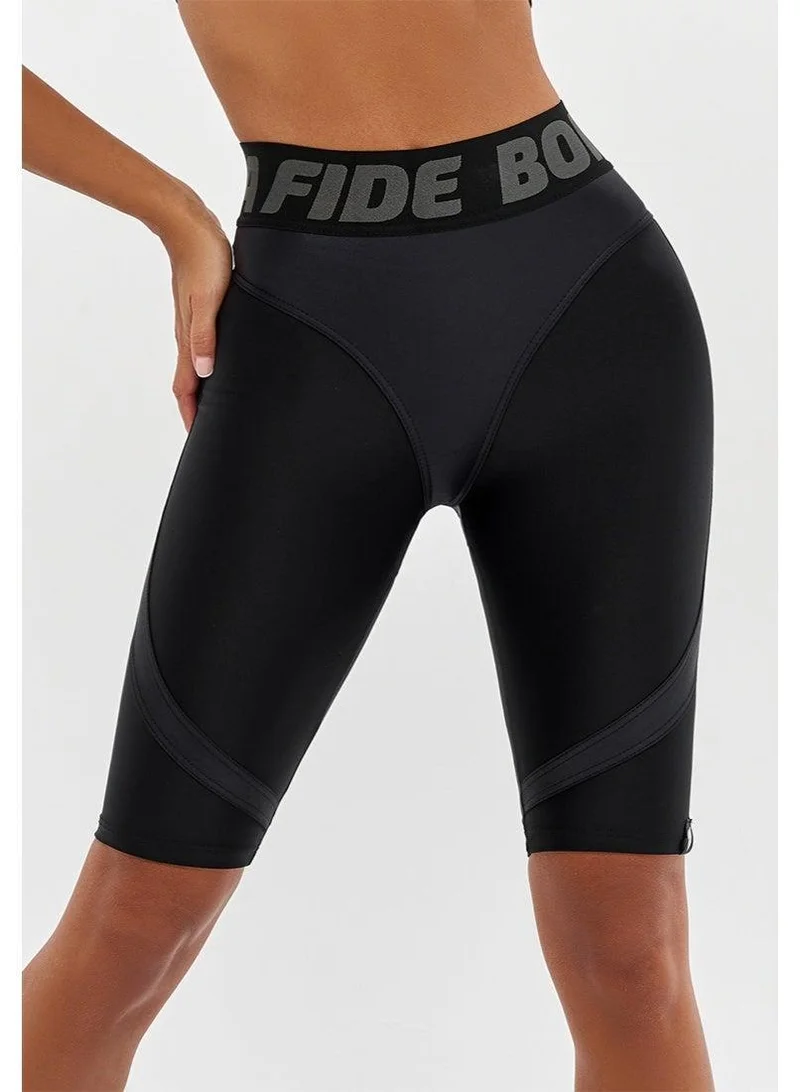 Bona Fide Bona Cycling Extra push Up Lyc Black Extra Tummy Control High Waist Biker Gym Shorts for Women | Best Price UAE