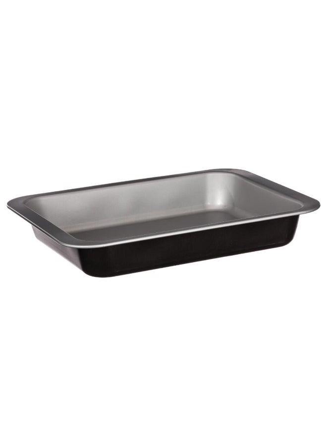 Five Simply Smart Signature Rectangular Metal Baking Dish Black and Silver 28 x 22cm 146469 - Image 1
