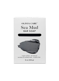 Olivia Care Sea Mud Bar Soap 100 Natural Vegan  Organic  For Face  Body Nourish Exfoliate Hydrate Moisturize  Deep Clean  Leave Skin Purified  Glowing  8 OZ