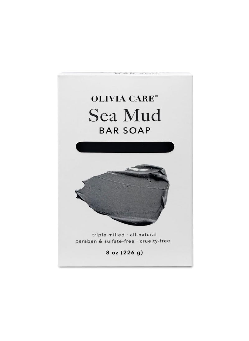 Olivia Care - Olivia Care Sea Mud Bar Soap 100 Natural Vegan  Organic  For Face  Body Nourish Exfoliate Hydrate Moisturize  Deep Clean  Leave Skin Purified  Glowing  8 OZ - Image 1