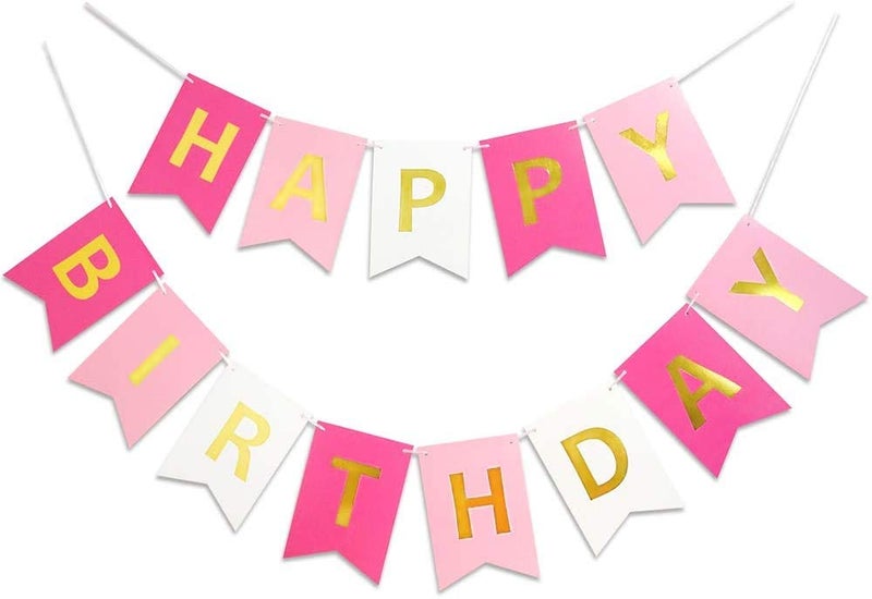 SOI Happy Birthday Toy Banner Set (Multi Pink) - Image 1