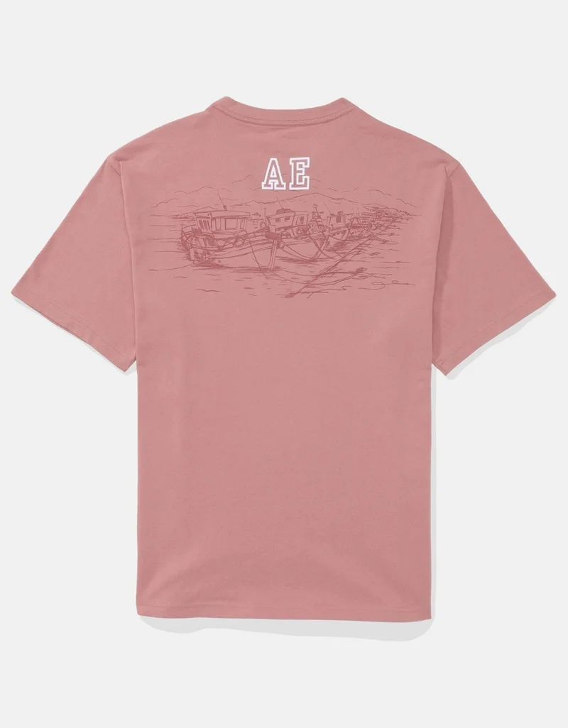 American Eagle  Elevated Logo Graphic T-Shirt for Men | Best Price UAE