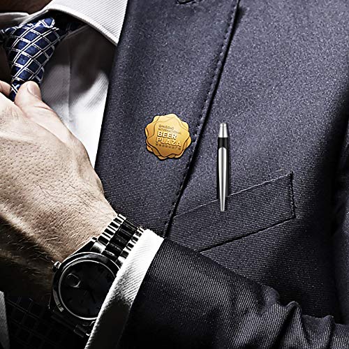 Unibene 6 Pcs Slim Metallic Retractable Ballpoint Pens - Matte Black & Silver, Nice Gift for Business Office Students Teachers Wedding, Medium Point(1 mm) 6 Pack-Black ink - Image 2
