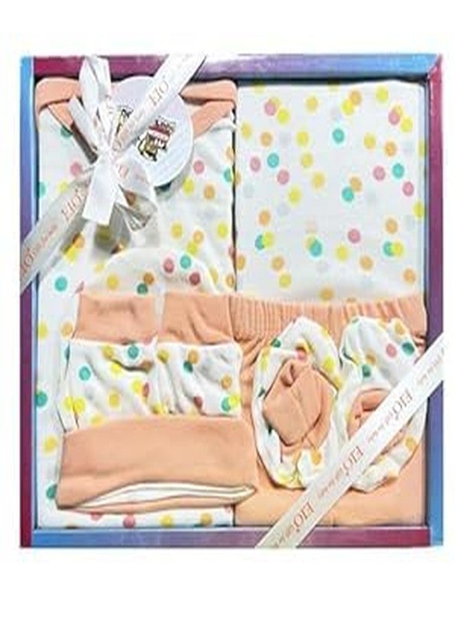 DADDY - G EIO® Baby Gifts Set for New Born Unisex Clothing Gift Hamper 6Pcs (Peach) - Image 1