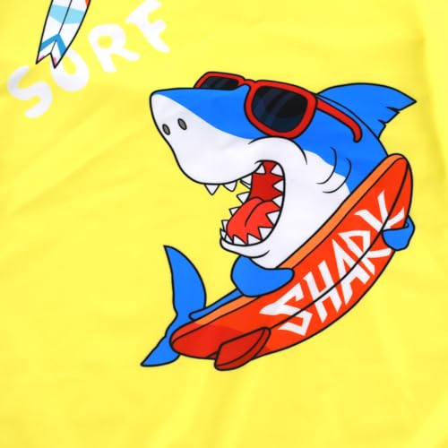 SINOLY Boys Two Piece Rash Guard Swimsuits Kids Long Sleeve Sunsuit Swimwear Sets Surfing Shark Pattern 7T - Image 4