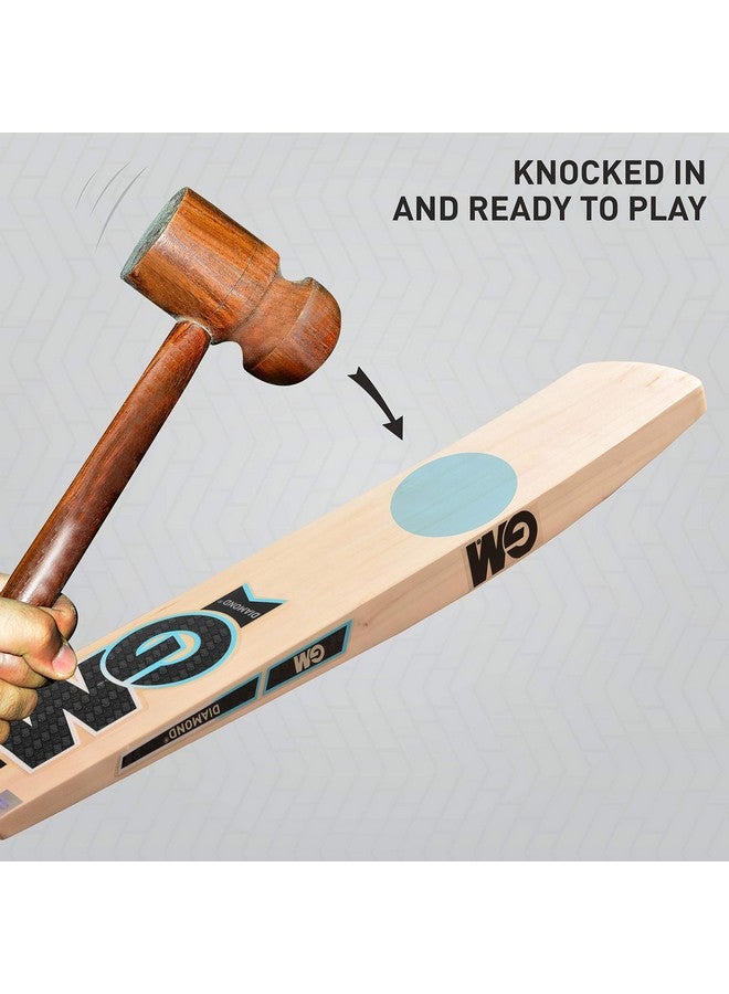 GM Light Weight Diamond Striker Kashmir Willow Cricket Bat with Cro Weave Tape on The Face with Cover, Size-6 - Image 5