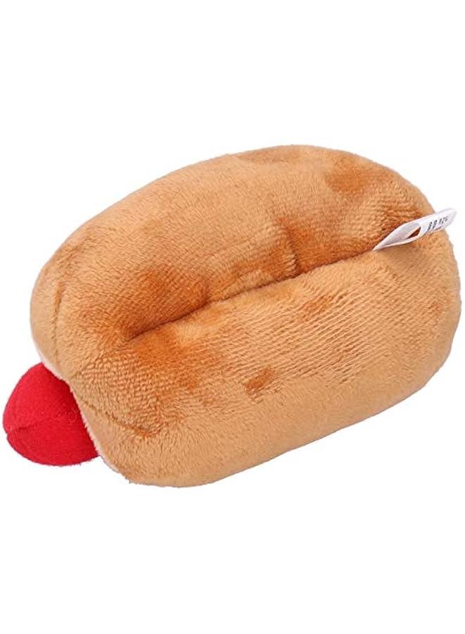 Dog Squeaky Toys, Detachable Hot Dog Shape Soft Plush Dog Toy - Image 4