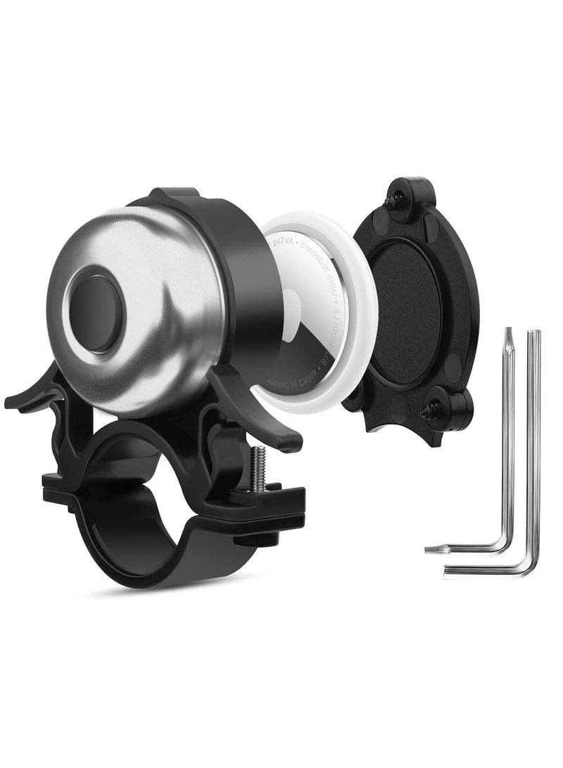 Excefore Bicycle Bell for Apple AirTag, Hidden Holder, Anti-Theft Device Waterproof Mount, Fits Bikes, Easy Installation, Bike Accessories - Image 1