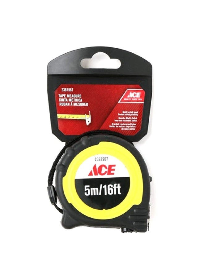 آيس شريط قياس ذو وجهين من - لون اسود واصفر، مقاس 19 ملم × 5 متر 22-5019 - Image 2