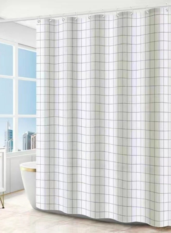 ستارة حمام ابيض 240 * 200 سم