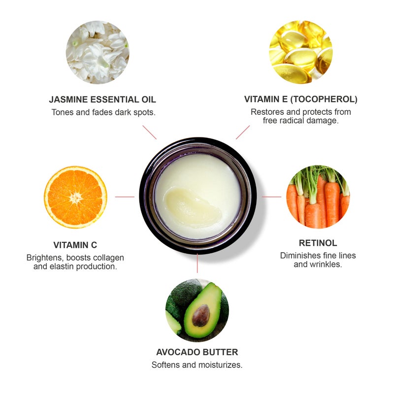 100 % Pure 100% PURE Retinol Restorative Balm Potent Anti-Aging Facial Night Cream - Quench Thirsty Dry Skin Overnight Moisturizing Face Hydration & Skincare for Baby Soft, Even Skin Tone - Vegan - 1 oz - Image 3