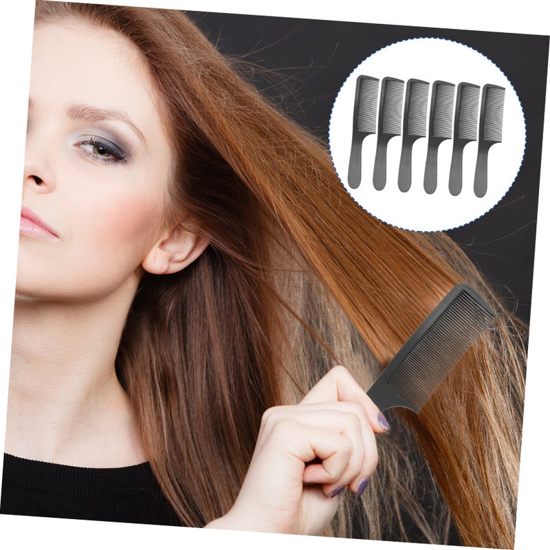 Professional Hair Styling Comb Set 6pcs Detangling Shaping Tools For All Hair Types Black - Image 5