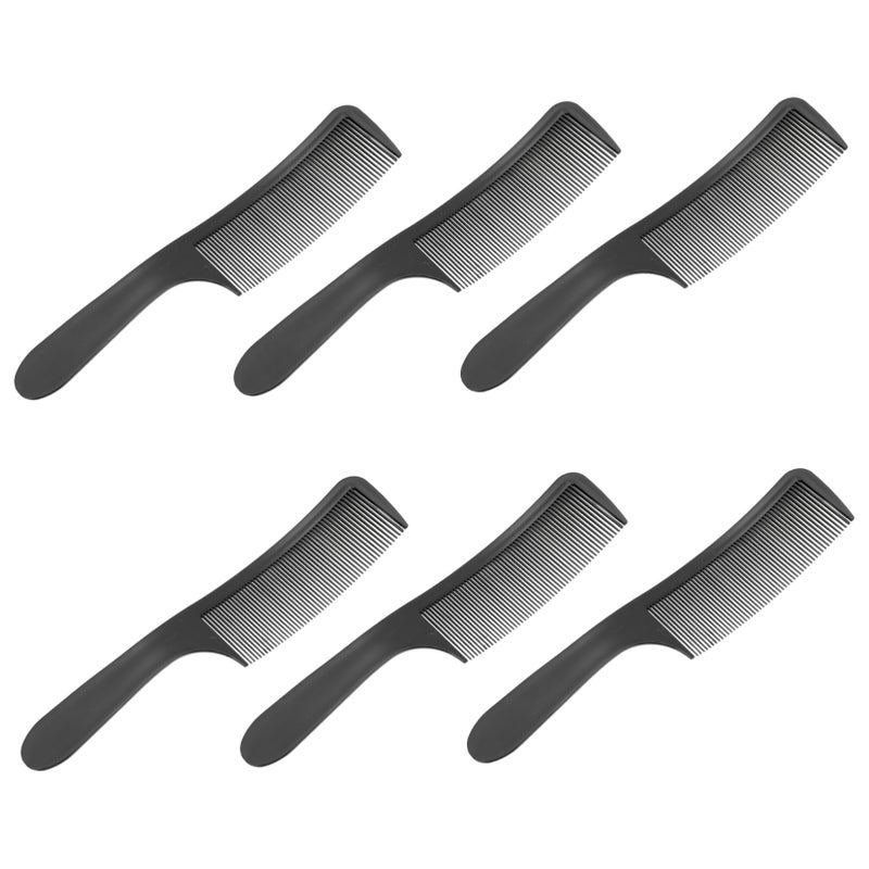 Professional Hair Styling Comb Set 6pcs Detangling Shaping Tools For All Hair Types Black - Image 2