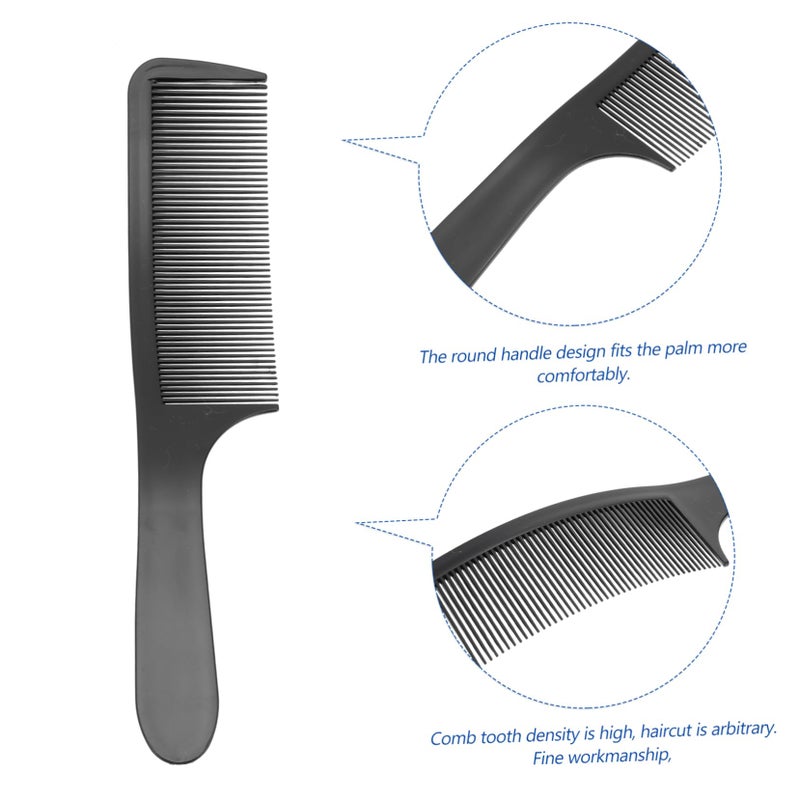 Professional Hair Styling Comb Set 6pcs Detangling Shaping Tools For All Hair Types Black - Image 3