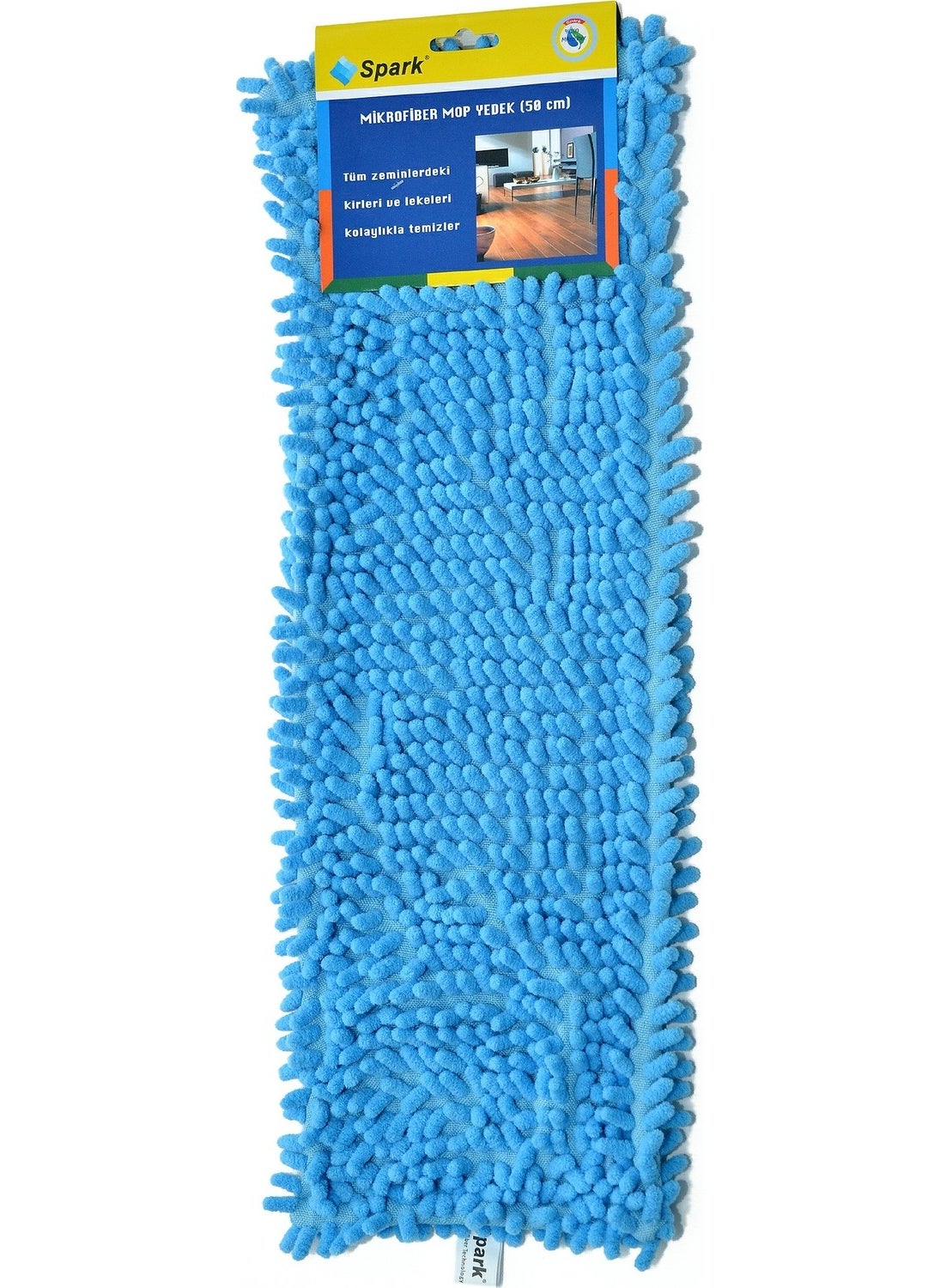 Spark 1050 (4' Piece) Moist Pasta Mop Tip Microfiber Chenille Mop Spare 50 Cm. Mix Colors (4 Pieces)  - Image 3