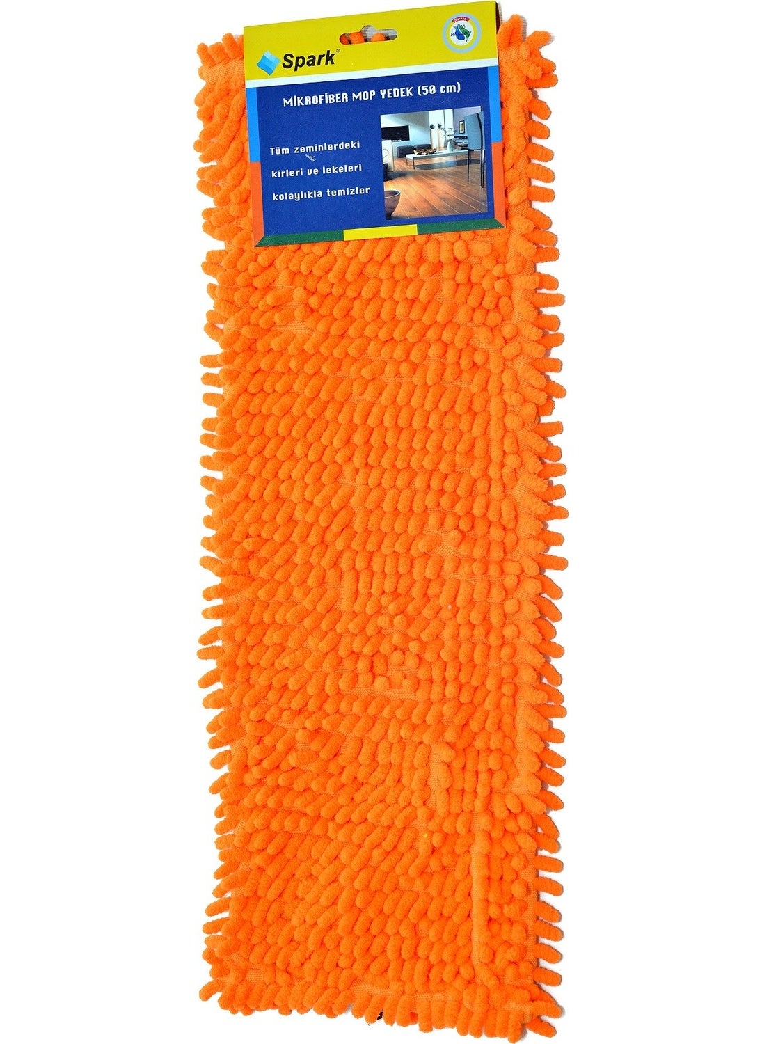 Spark 1050 (4' Piece) Moist Pasta Mop Tip Microfiber Chenille Mop Spare 50 Cm. Mix Colors (4 Pieces)  - Image 5