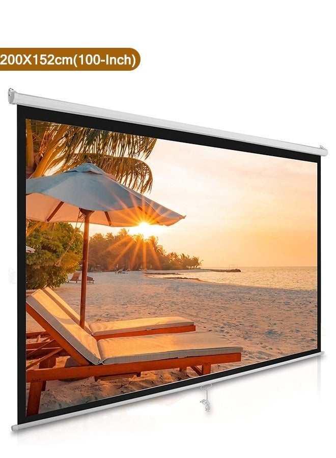 Taimi Manual Screen Projector 100 inch 200x152cm  - Image 1