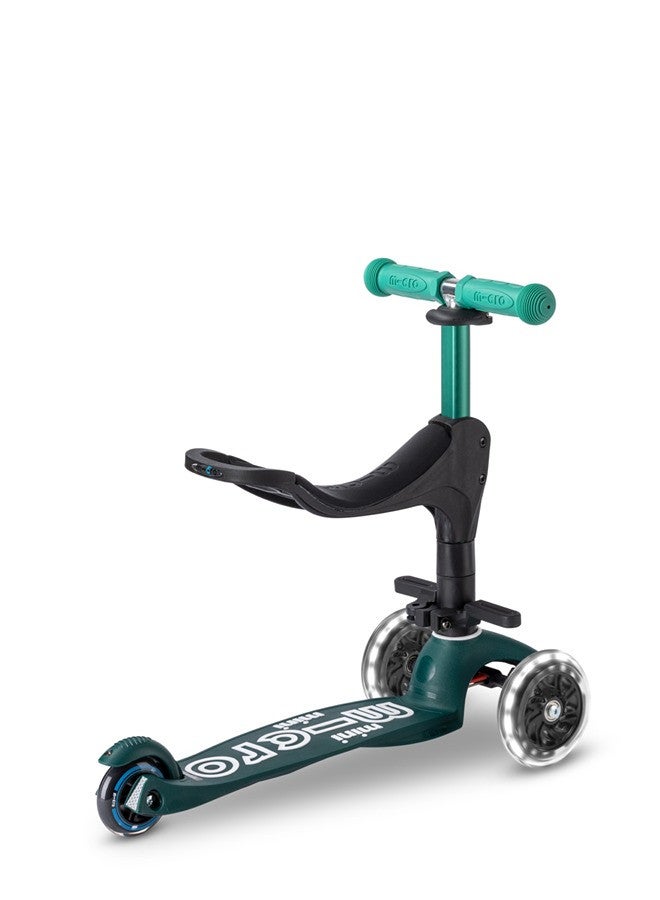 Micro سكوترات ميكرو - ميني ديلوكس 3 في 1 ديلوكس إيكو - أخضر | سكوتر للأطفال | سكوتر للأطفال | سكوتر بعجلات LED | سكوتر للأطفال من 3-5 سنوات - Image 5