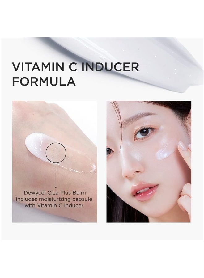 DEWYCEL بلسم سيكا بلس مع سنتيلا أسياتيكا، مادكاسوسيد، حمض الهيالورونيك ومحفز فيتامين سي | مرطب نهاري وليل للخطوط الدقيقة، الاحمرار، حب الشباب، والبقع - Image 4
