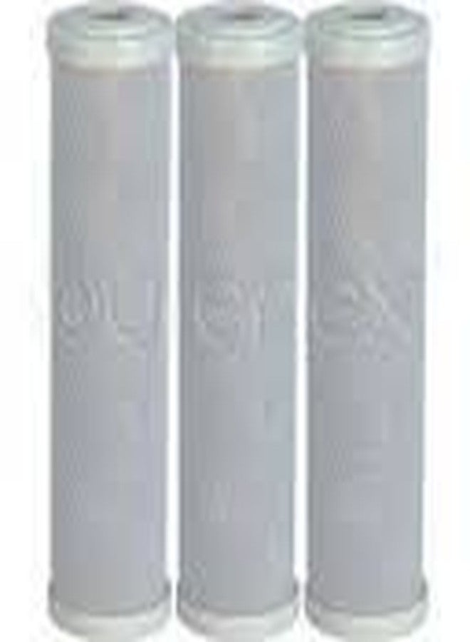 CFS - 3 Pack Carbon Block Water Filter Cartridges Compatible with CBR2-10R, 155403-43, WHKF-DB2, WHKF-DB1, 34377 Models - Whole House Replacement Filter Cartridge - 1 Micron - 2.5" x 9.75"