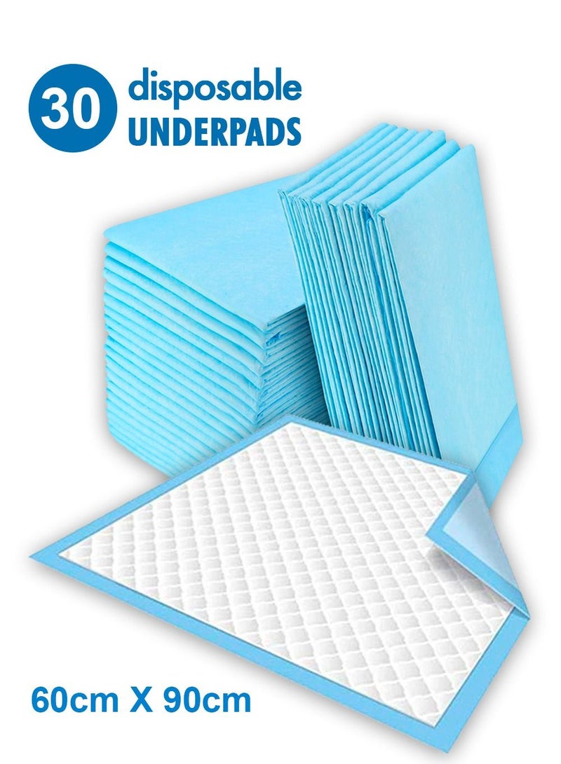 Generic 30 Pack Disposable UnderPads, Incontinence Bed Pads 90x60, Leak Protection Waterproof Baby Diaper Changing Pad  - Image 1