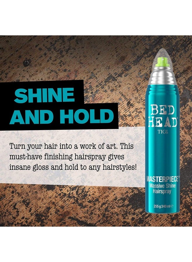 TIGI Igi Bed Head Masterpiece Massive Shine Hairspray 9.5 Ounce 2 Pack  - Image 3