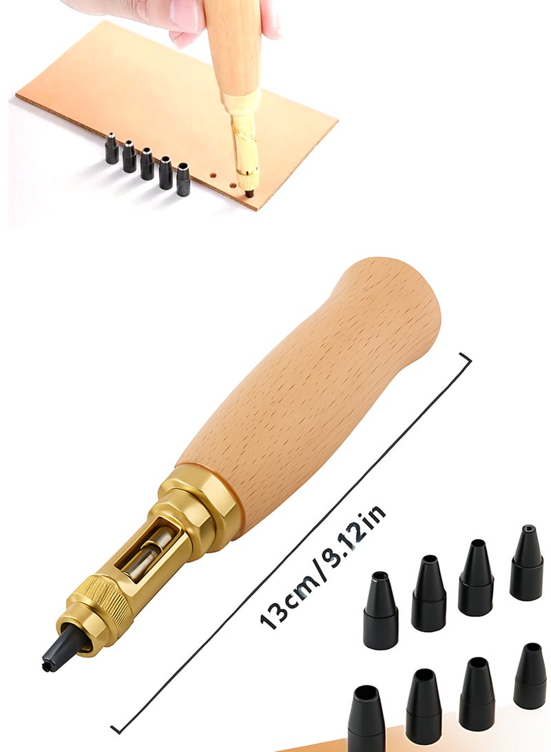Precision Screw Punch – 6 Interchangeable Tips for Crafting, Leather & Fabric Work  - Image 2
