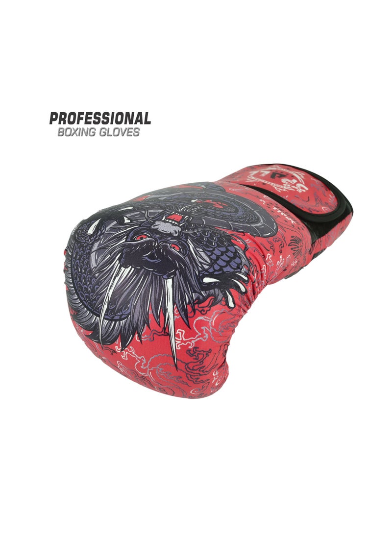 Spall Dragon Model Boxing Gloves - Premium Leather Gloves for Kickboxing, Muay Thai, Sparring, and Heavy Bag Training - Men and Women  - Image 3