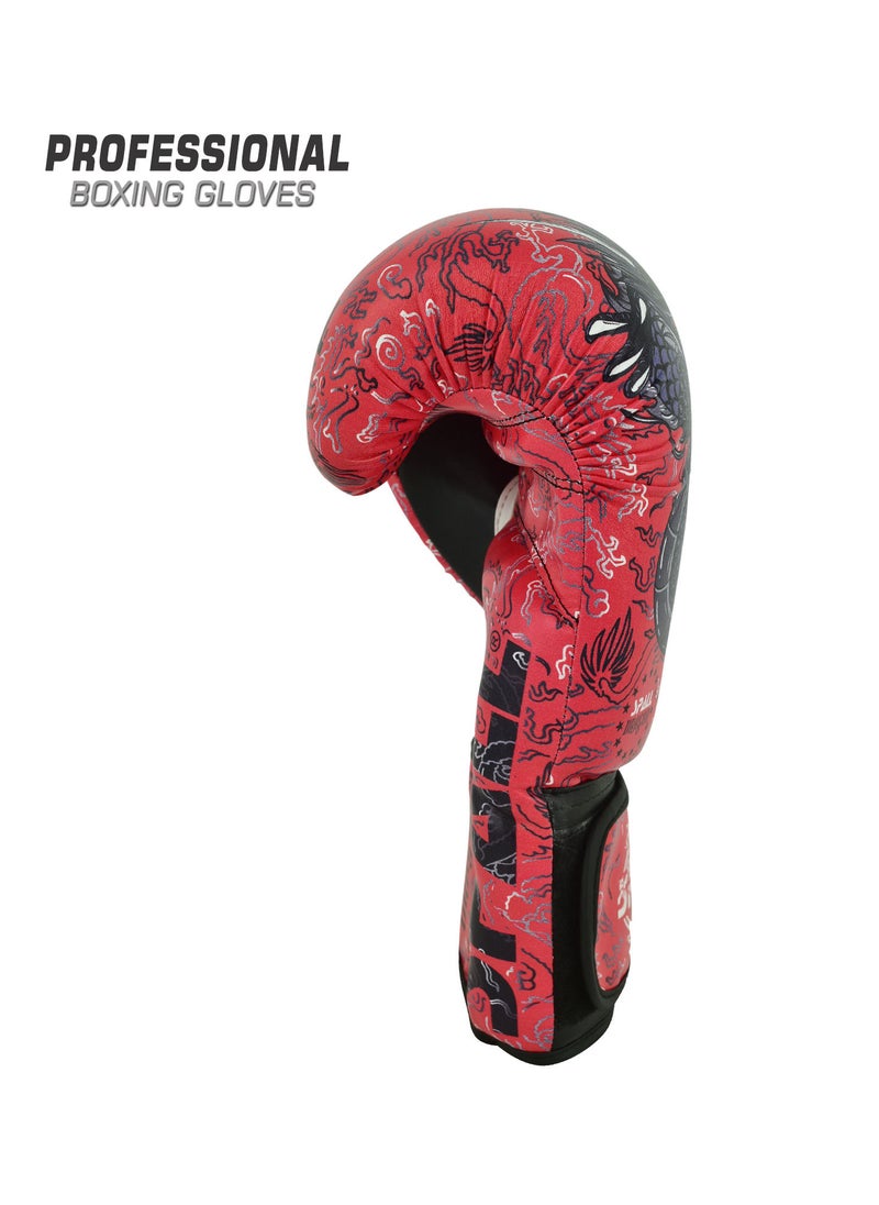 Spall Dragon Model Boxing Gloves - Premium Leather Gloves for Kickboxing, Muay Thai, Sparring, and Heavy Bag Training - Men and Women  - Image 2