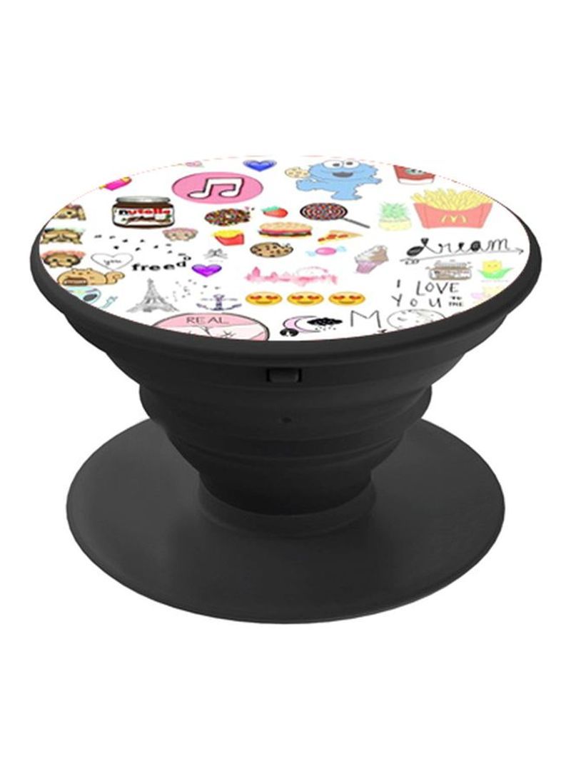 RKN Printed Pop Socket Black/White/Pink - Image 2