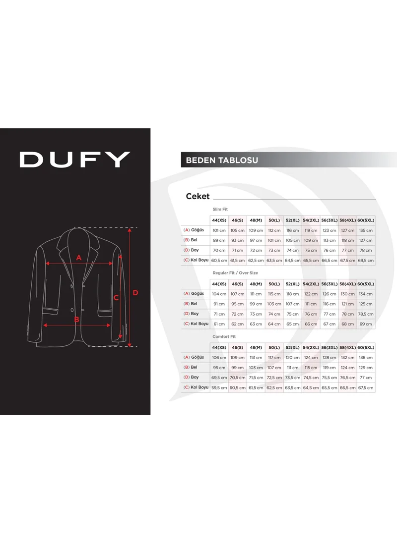 Dufy Brown Men's Slim Fit Mono Collar Jacket