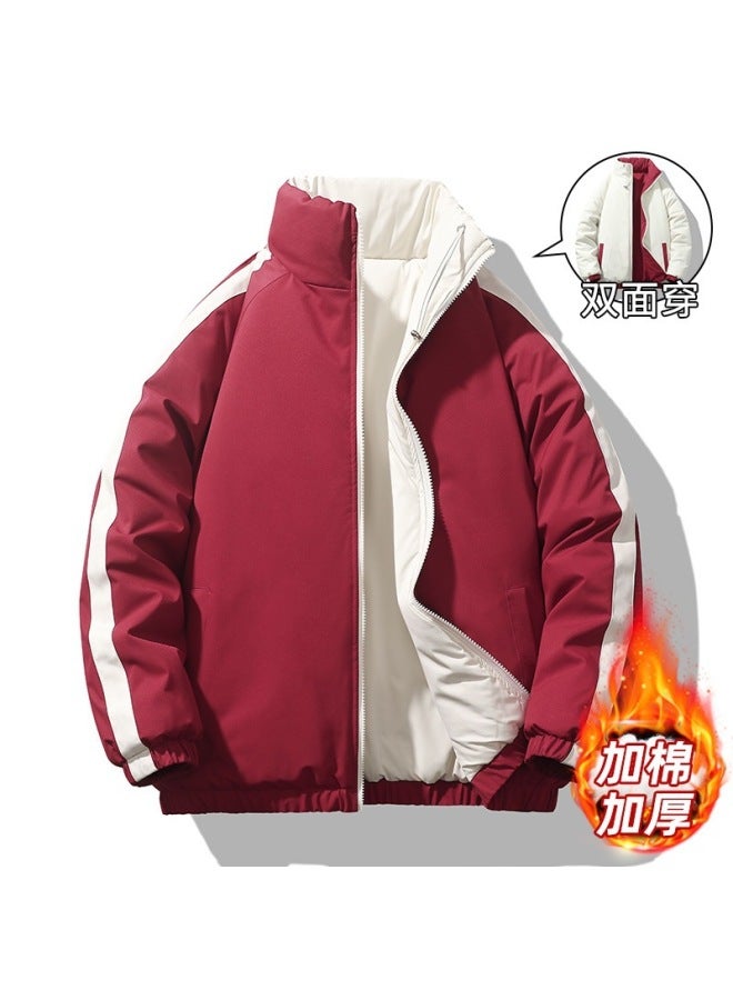 New Winter Trendy Brand Reversible Cotton Outwear For Men And Women, Windproof, Thickeneded And Warm, Loose Cotton Jacket For Couples