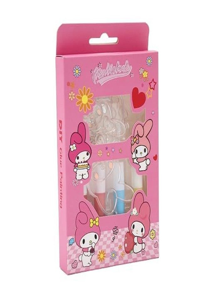 SQUICKLE DIY Soft Glue Painting Craft Kits || Crystal Paint Arts and Crafts Set with Crystal Pendant and Chains || Keychain Pendant Making Kit for Girls & Boys (Pack of 1) (Pink Rabbit) - Image 1