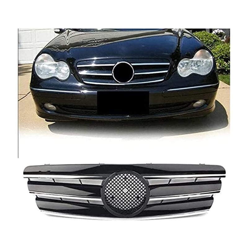 Generic caits Front Grill,Compatible with Mercedes-Benz C-Class C280 C320 C240 C200 2000-2006,Front Bumper Sport Grill Grille  - Image 1