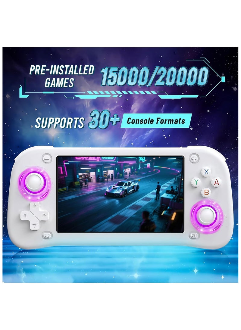 2025 XF43 Retro Handheld Game Console, Handheld Game Console Retro Handheld Game Console 4.3” IPS Screen, Hall Joystick & Triggers, RK3128 Gaming Chip, 3000mAh Battery, 30+ Emulators with preload game, HDMI 1.4 Output, Ergonomic Design, Classic Games Great Gift for Kids Adults
