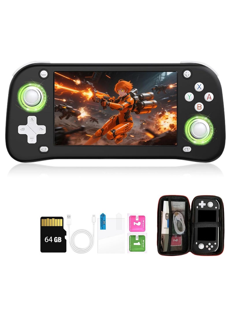 2025 XF43 Retro Handheld Game Console, Handheld Game Console Retro Handheld Game Console 4.3” IPS Screen, Hall Joystick & Triggers, RK3128 Gaming Chip, 3000mAh Battery, 30+ Emulators with preload game, HDMI 1.4 Output, Ergonomic Design, Classic Games Great Gift for Kids Adults