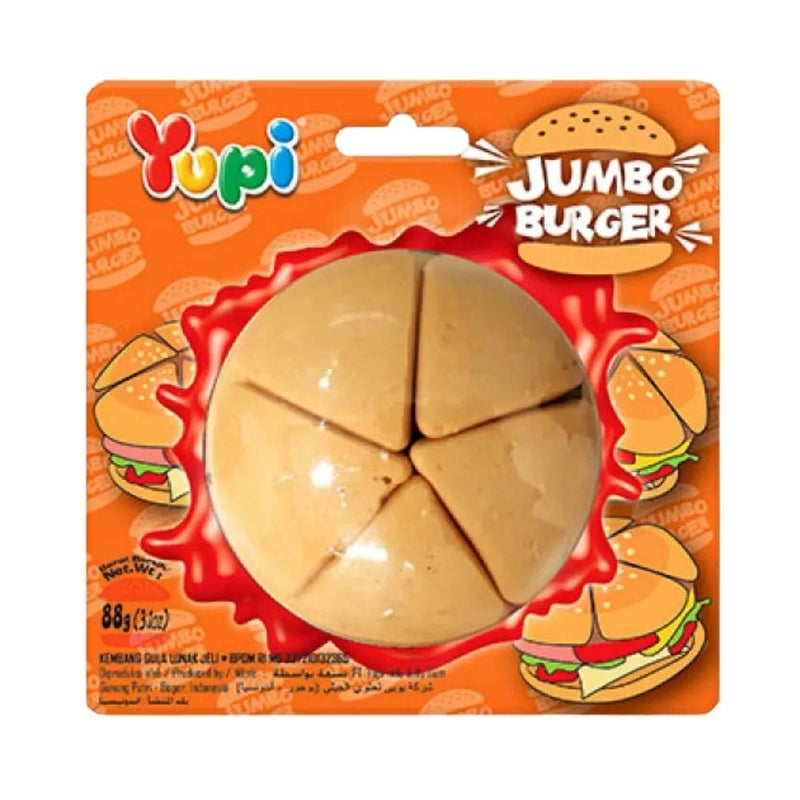 Yupi Gummy Jumbo Size Burger Candy In Assorted Flavor- 88gms