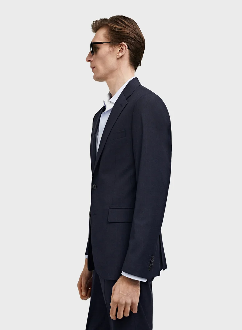 Mango Man Stretch Fabric Slim Fit Suit Jacket