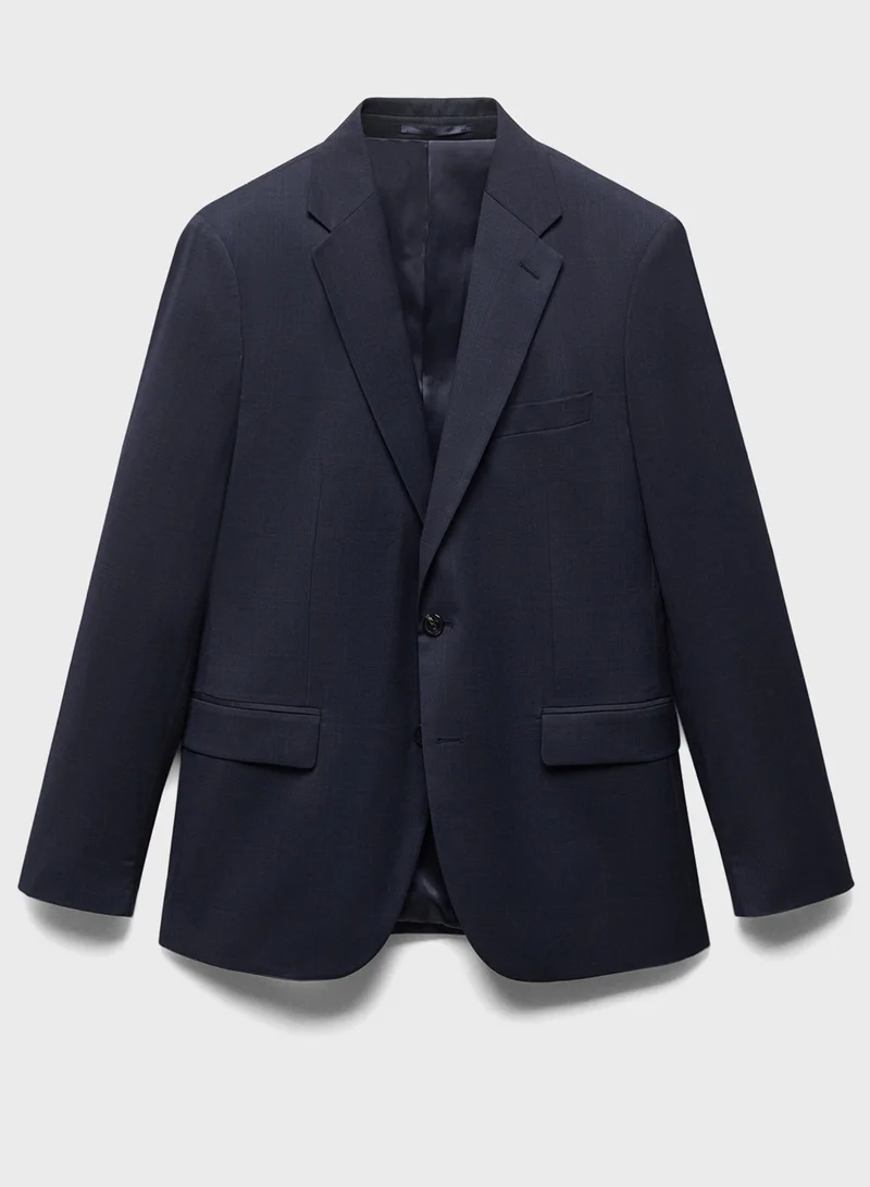 Mango Man Stretch Fabric Slim Fit Suit Jacket